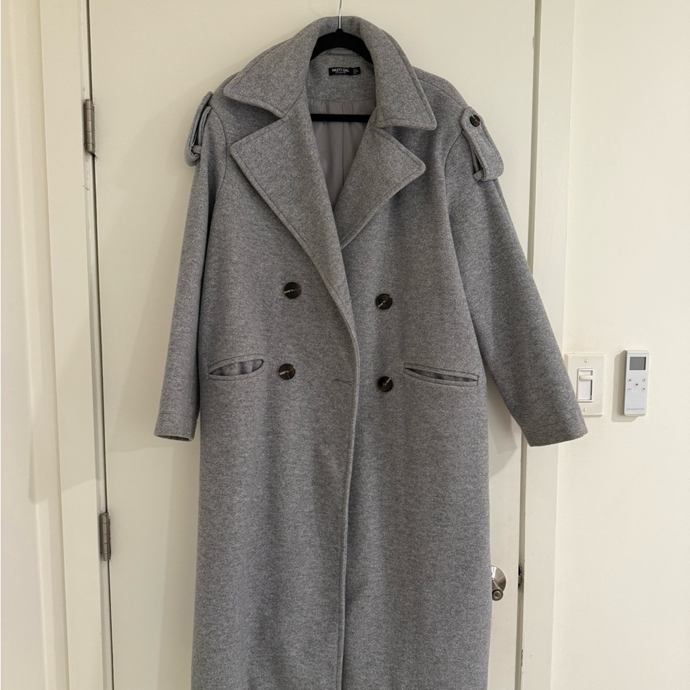 Nasty Gal Gray Trench Coat